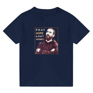 'Pray, Hope & Don't Worry' St. Pio Baby T-Shirt - view 6