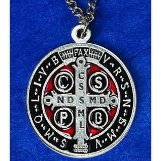 Bulk Saint Benedict Black and Red Enameled Medal - 6 Options