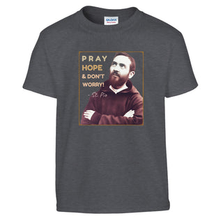 St. Pio 'Pray, Hope & Don't Worry' Kids T-Shirt - view 7