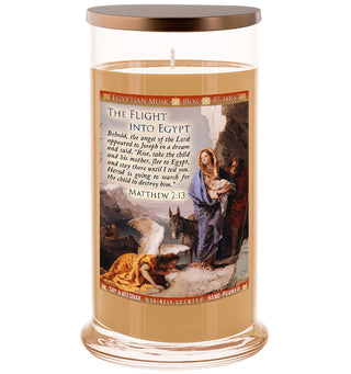 The Flight Into Egypt Scented Prayer Candle - Egyptian Musk