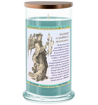 Archangel Gabriel Scented Prayer Candle - Jasmine, Cedar and Seafoam
