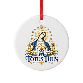 'Totus Tuus' Our Lady Ceramic Ornament