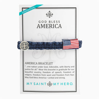 God Bless America Bracelet on inspirational card