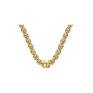 Stainless Steel St. Michael Medal for Men - Gold and Black