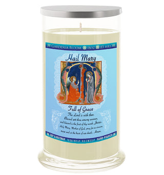 Hail Mary Scented Prayer Candle - Gardenia Bloom
