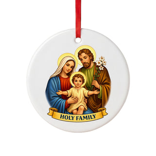 Holy Family Ceramic Ornament