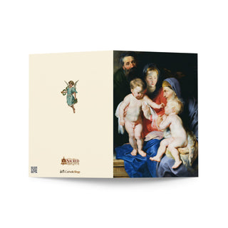 Grandparents Card - Holy Family with St. Anne by Rubens: outside