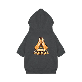 God's Goodest Girl Dog Hoodie - Granite Heather