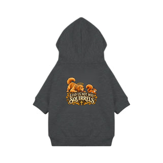 Lead Us Not Into Squirrels Dog Hoodie - Granite Heather