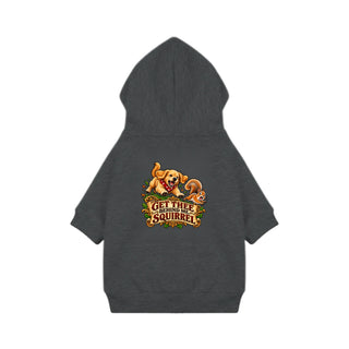 Get Thee Behind Me, Squirrel Dog Hoodie - Granite Heather