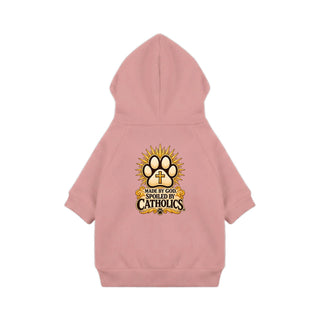 Made by God, Spoiled by Catholics Dog Hoodie - Mauvelous