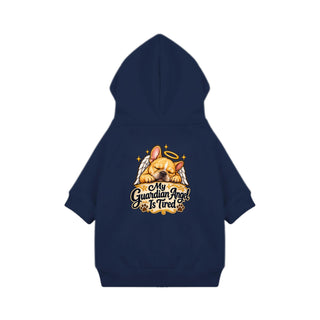 My Guardian Angel Is Tired Dog Hoodie - Navy