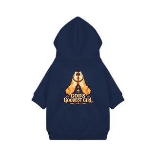 God's Goodest Girl Dog Hoodie - Navy