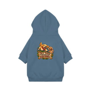 Get Thee Behind Me, Squirrel Dog Hoodie - Saltwater