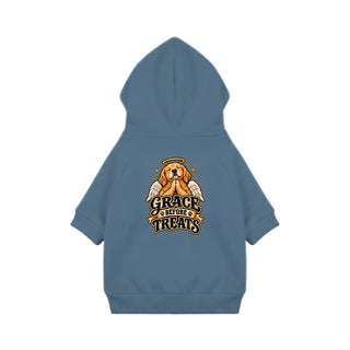 Grace Before Treats Dog Hoodie - Saltwater