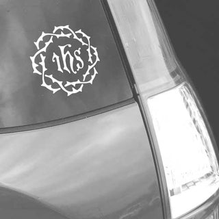 IHS Crown White Vinyl ShapeCut Decal