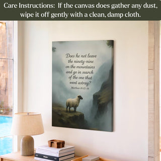 Biblical Canvas Wall Art Matthew 18:12-14
