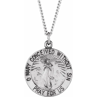 Sterling Silver Immaculate Conception Medal - SALE