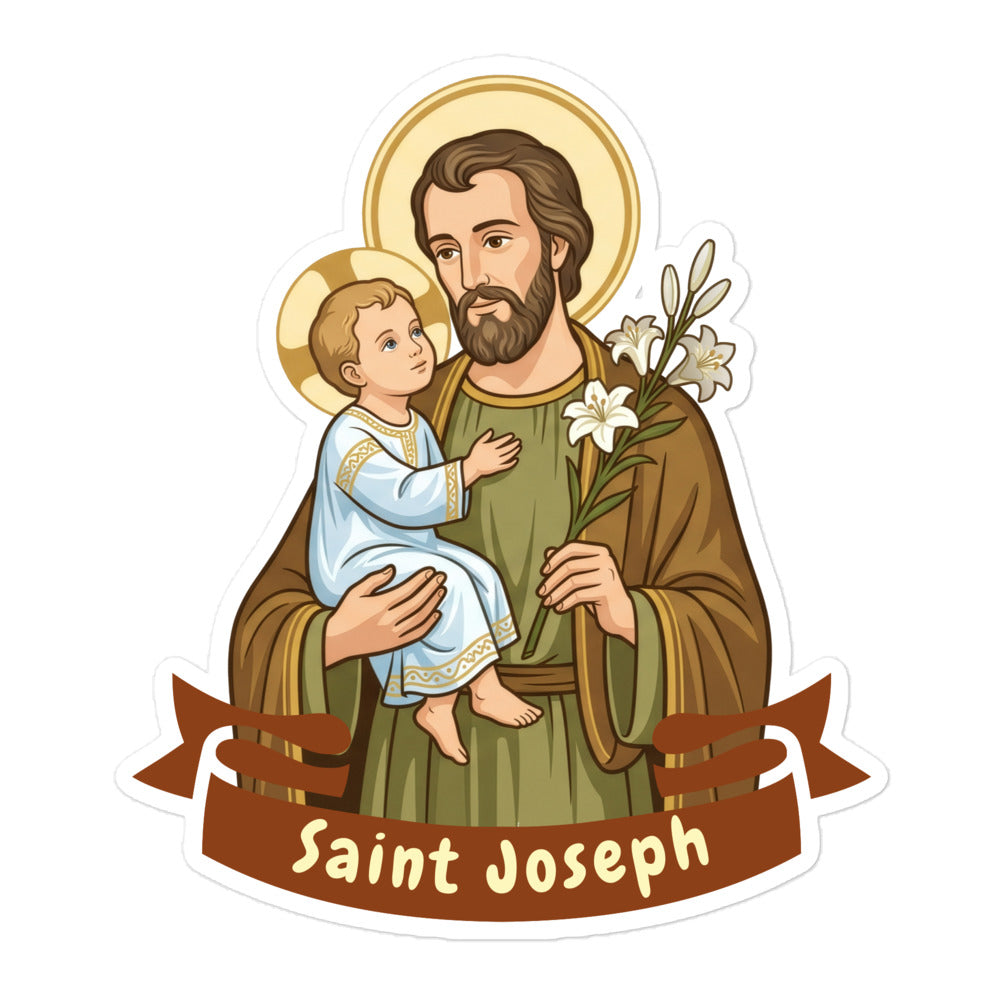 Saint Joseph Vinyl Decal Sticker – CatholicShop.com