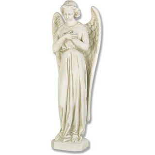 Angel In Cari Cross Statue - 25-inch