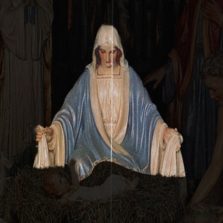 MARY SITTING FOR LIFESIZE SET Statue - 45-inch - Realistic Color - Hand-Painted