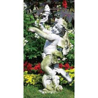 Rococo Angel Torch - Left Statue - 43-inch