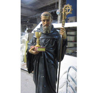 St. Benedict for Lent Statue - 68-inch - Realistic Color - Hand-Painted