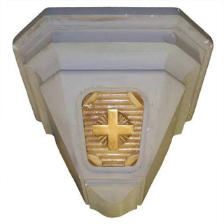 BRACKET WITH CROSS Statue - 14-inch - Realistic Color - Hand-Painted