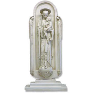 Blessed Virgin Shrine Wall Statue - 46-inch - Realistic Color - Hand-Painted