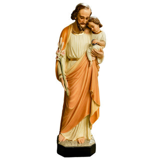 Saint Joseph with Child Statue - 36-inch - Realistic Color - Hand-Painted