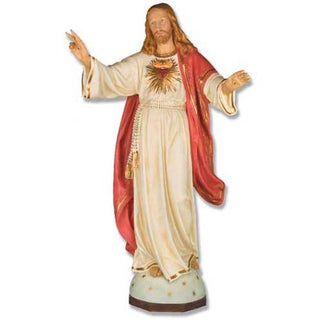 Blessing Jesus Sacred Heart Statue - 48-inch - Realistic Color - Hand-Painted