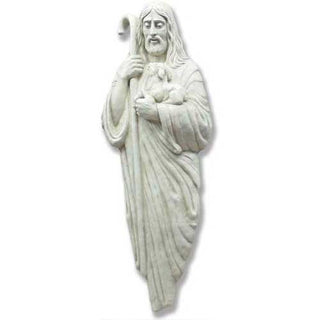 Good Shepherd with Lamb & Staf Statue - 66-inch