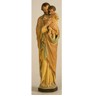 St Joseph & Child (Tars) Statue - 32-inch - Realistic Color - Hand-Painted