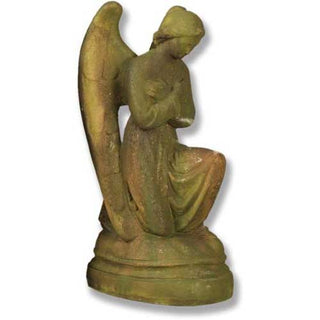 Angel St Anne Hands Cross Statue - 21-inch