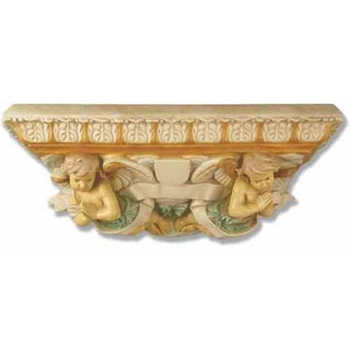 King Size Cherub Shelf 43W Statue - 16-inch