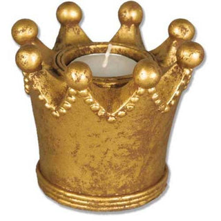 Queen Crown Candleholder Statue - 3-inch