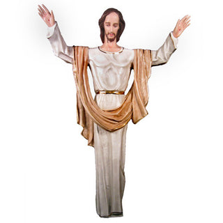 Rising Christ Wall Hanging 67" Statue - 67-inch - Realistic Color - Hand-Painted