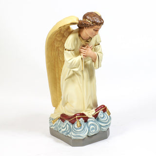 Angel Sorrow Kneeling Cross Statue - 27-inch - Realistic Color - Hand-Painted