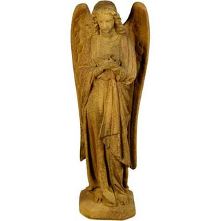 Chapel Crossed Angel Statue - 26-inch