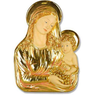 Madonna Eucharist Plaque Statue - 18-inch