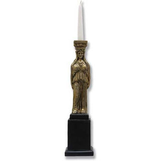 Caryatid Candleholder Small Statue - 15-inch