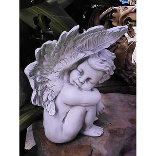 Blissful Slumber Cherub Statue - 11-inch