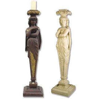 Femme Caryatid Candleholder Statue - 53-inch