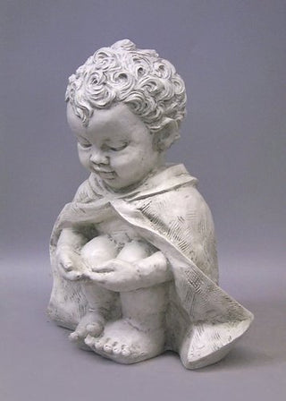 Pondering Baby St Francis Statue - 14-inch