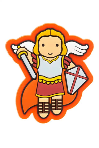 Saint Michael Archangel Catholic Fridge Magnet | Divine Protection | Little Drops of Water
