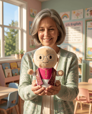 Pope Leo XIV Catholic Plush Doll - Holy Father - Little Drops of Water