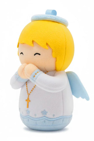 Guardian Angel Boy Catholic Mini 4.75" Plush Doll — Divine Protection