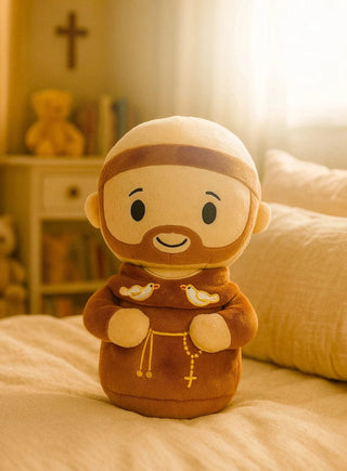 Saint Francis of Assisi Catholic 8" Plush Doll — Patron of Animals