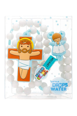 Guardian Angel Catholic Rosary Boys | Blue Prayer Beads | Little Drops of Water