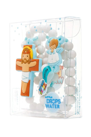 Guardian Angel Catholic Rosary Boys | Blue Prayer Beads | Little Drops of Water